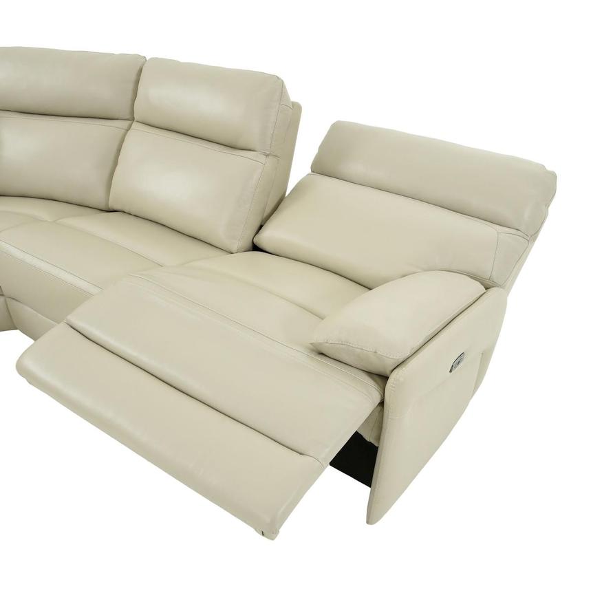 Benz Cream Leather Power Reclining Sectional with 6PCS/2PWR  alternate image, 5 of 11 images.