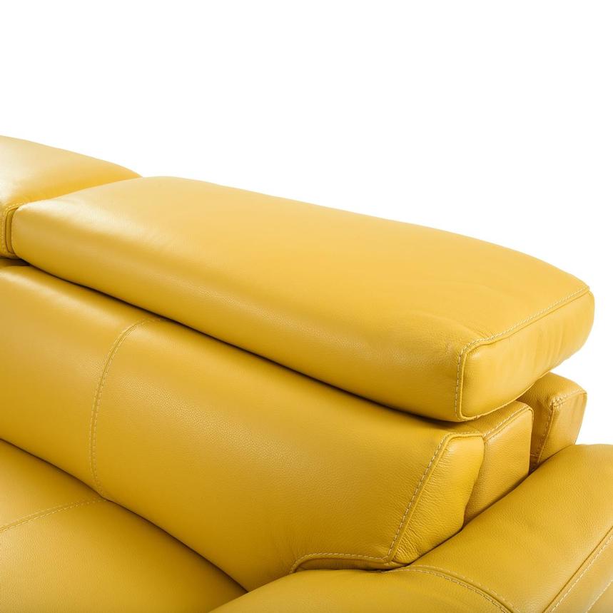 Gabrielle Yellow Leather Power Reclining Sofa  alternate image, 6 of 11 images.