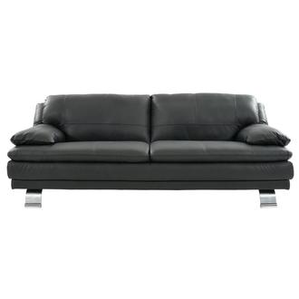 Rio Dark Gray Leather Sofa