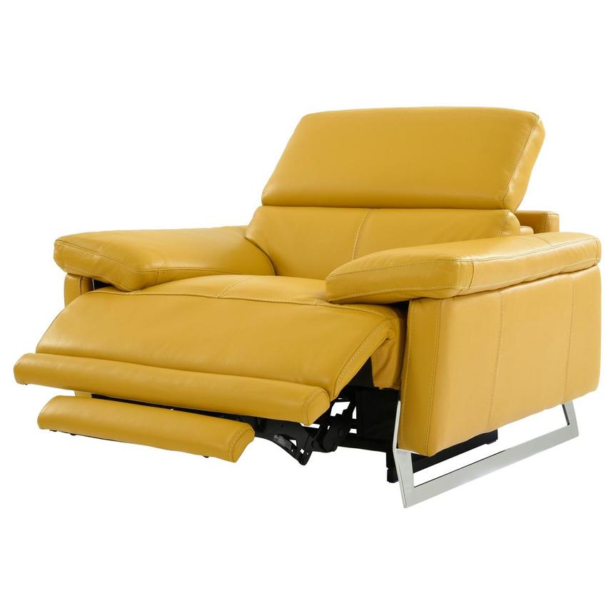 Gabrielle Yellow Leather Power Recliner El Dorado Furniture