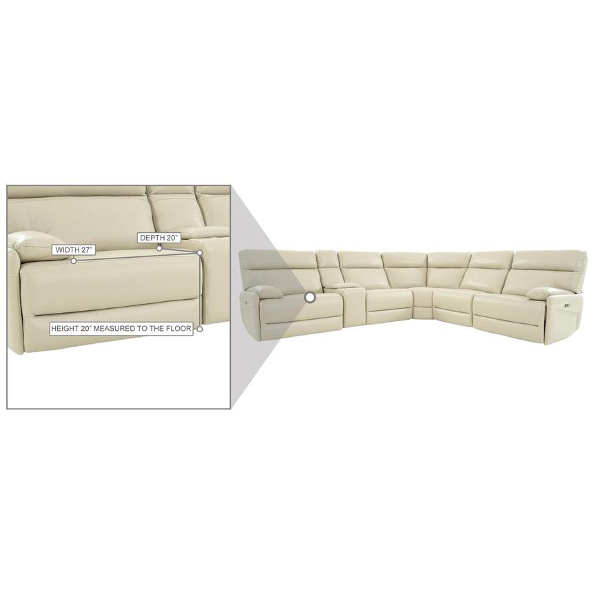 Benz Cream Leather Power Reclining Sectional with 6PCS/2PWR alternate image, 11 of 11 images.