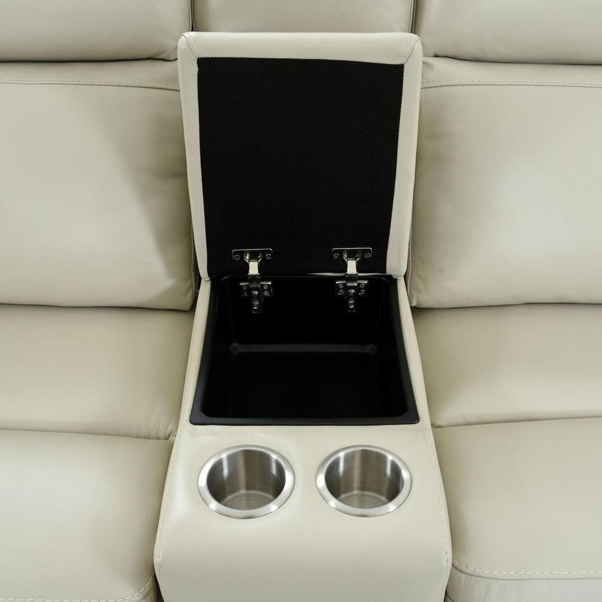 Benz Cream Leather Power Reclining Sectional with 6PCS/3PWR alternate image, 8 of 11 images.