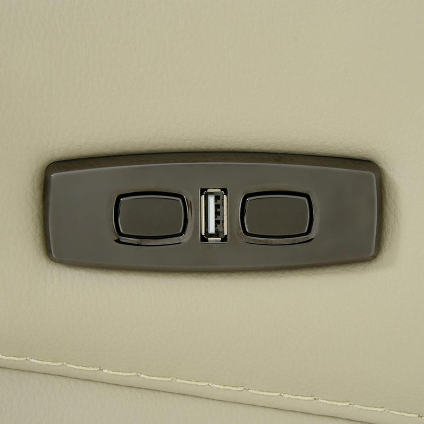 Benz Cream Leather Power Reclining Sectional with 7PCS/3PWR alternate image, 10 of 11 images.