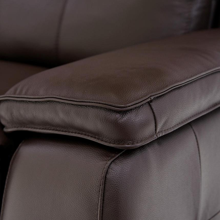 Gian Marco Dark Brown Leather Power Reclining Sectional with 5PCS/2PWR  alternate image, 5 of 9 images.