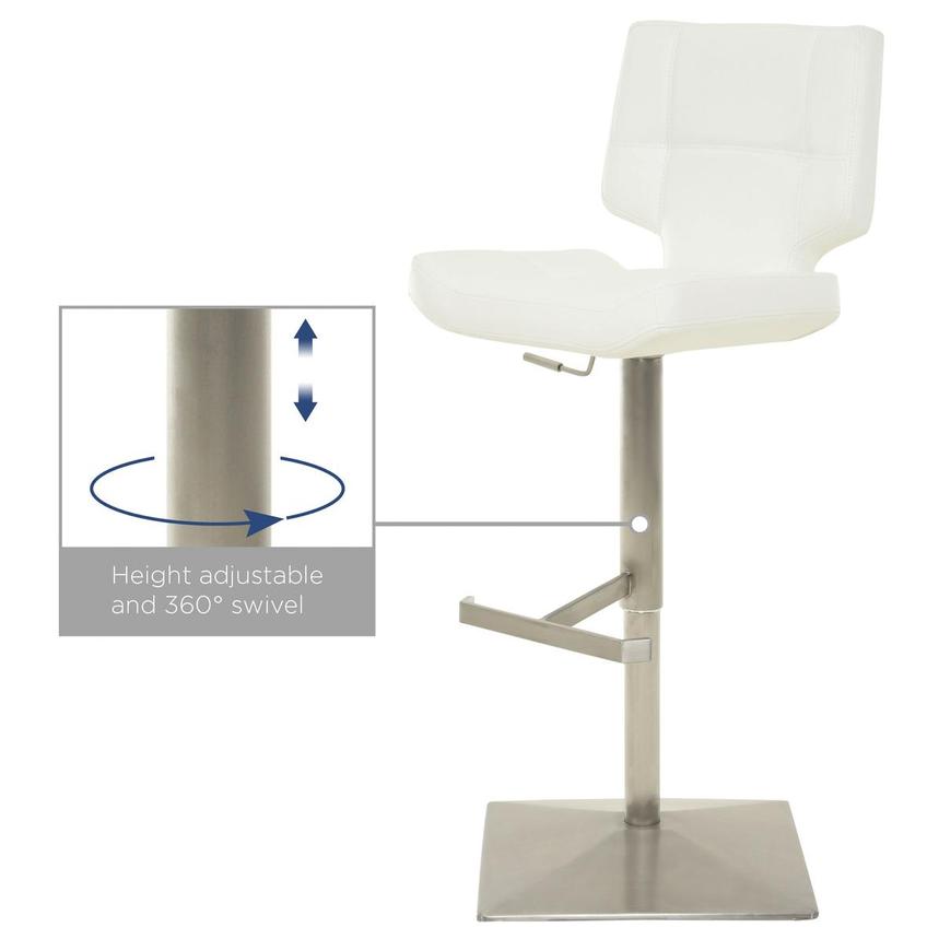 Emely White Adjustable Stool  alternate image, 10 of 10 images.