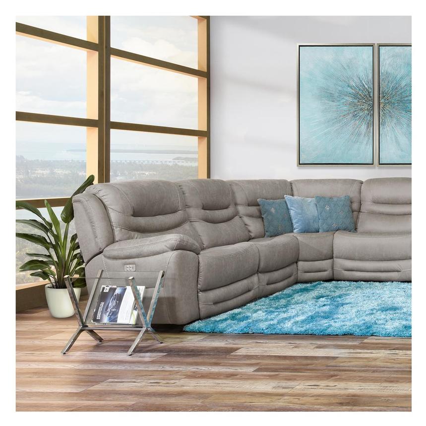 Dan Gray Power Reclining Sectional with 6PCS/3PWR  alternate image, 2 of 10 images.