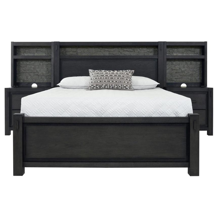 Roca King Platform Bed W Nightstands El Dorado Furniture Roca King Platform Bed W Nightstands, King Size Platform Bed With Built In Nightstands