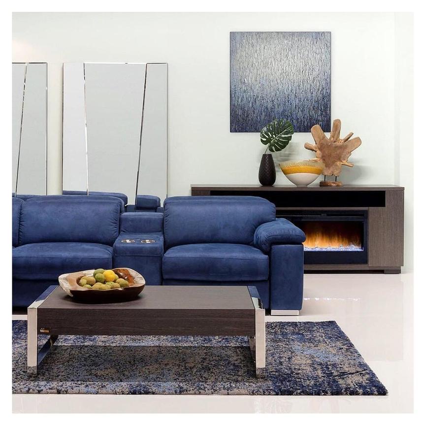 Karly Blue Power Reclining Sectional with 6PCS/3PWR  alternate image, 2 of 10 images.