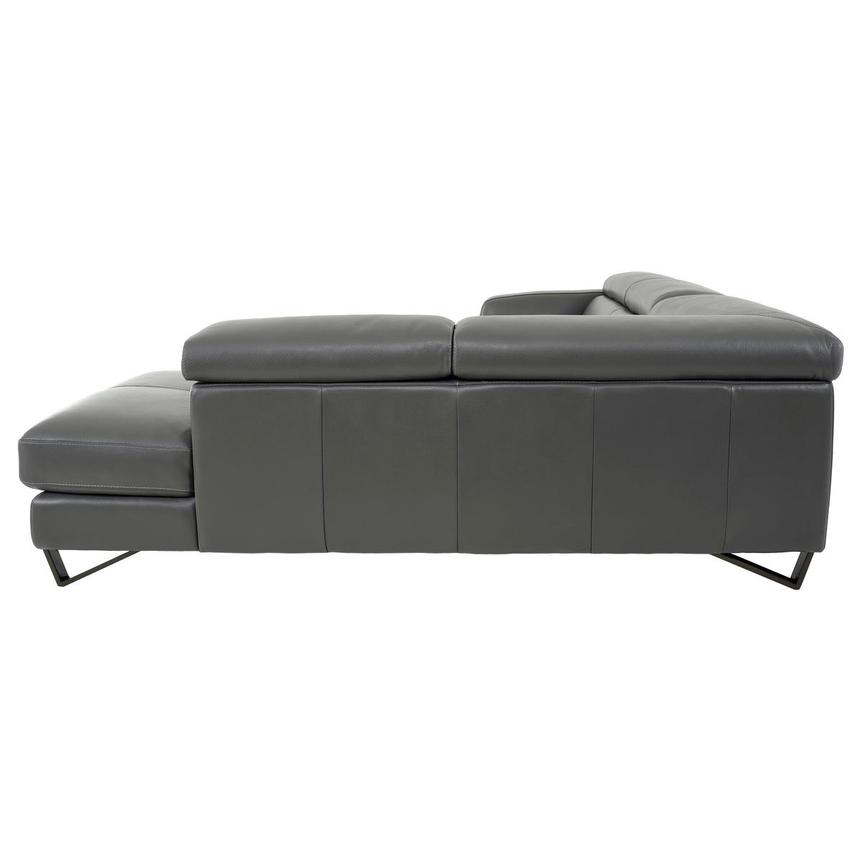 Sparta Gray Leather Corner Sofa w/Right Chaise  alternate image, 5 of 12 images.
