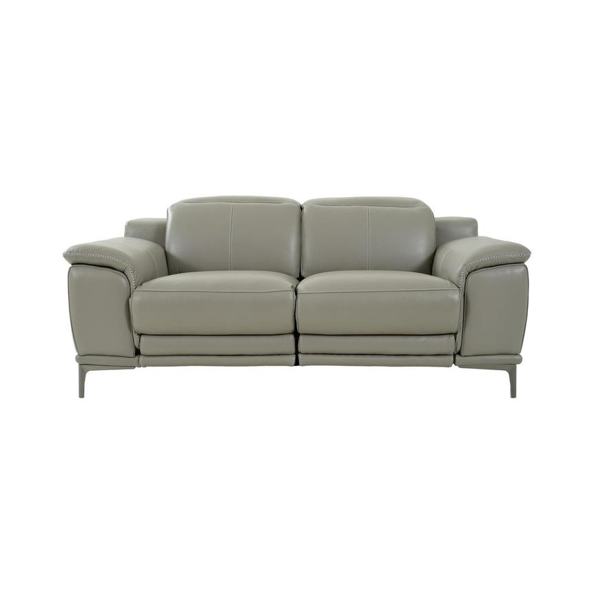 Katherine Taupe Leather Power Reclining Loveseat  main image, 1 of 12 images.