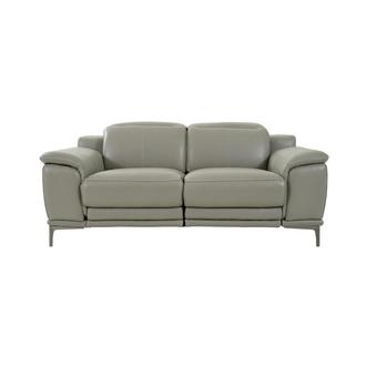 Katherine Taupe Leather Power Reclining Loveseat