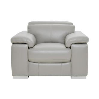 Charlie Light Gray Leather Chair