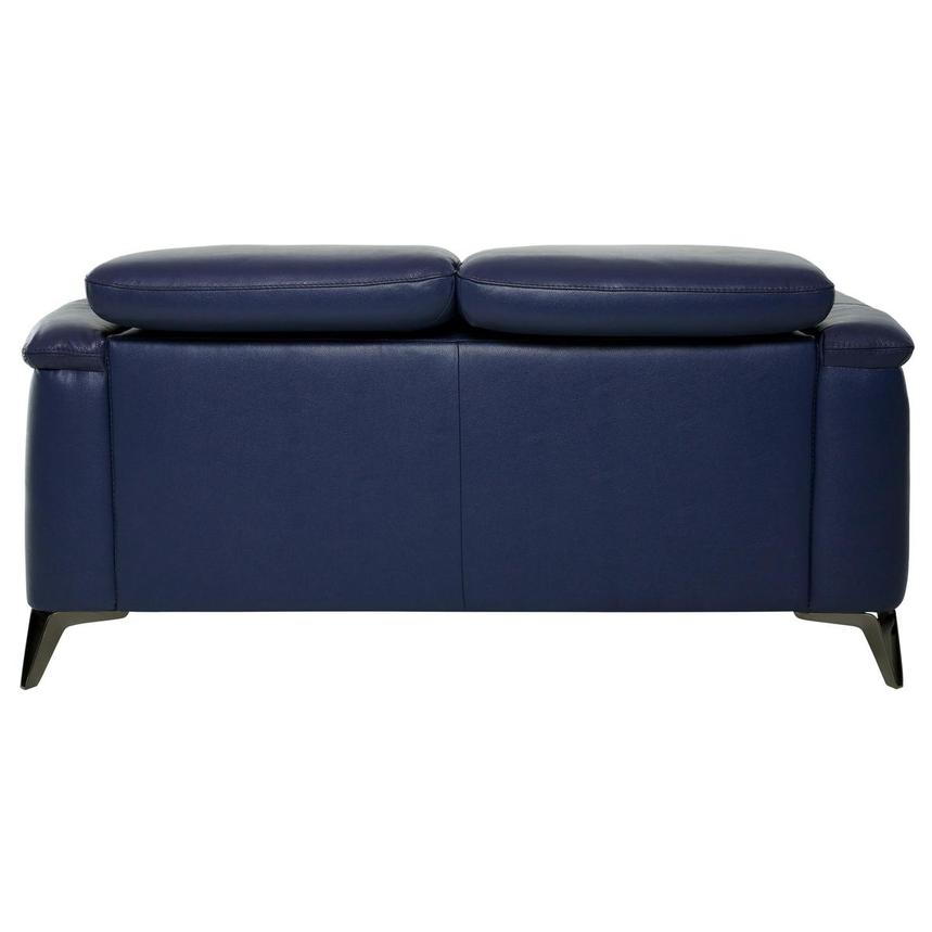 Anabel Blue Leather Loveseat  alternate image, 5 of 11 images.