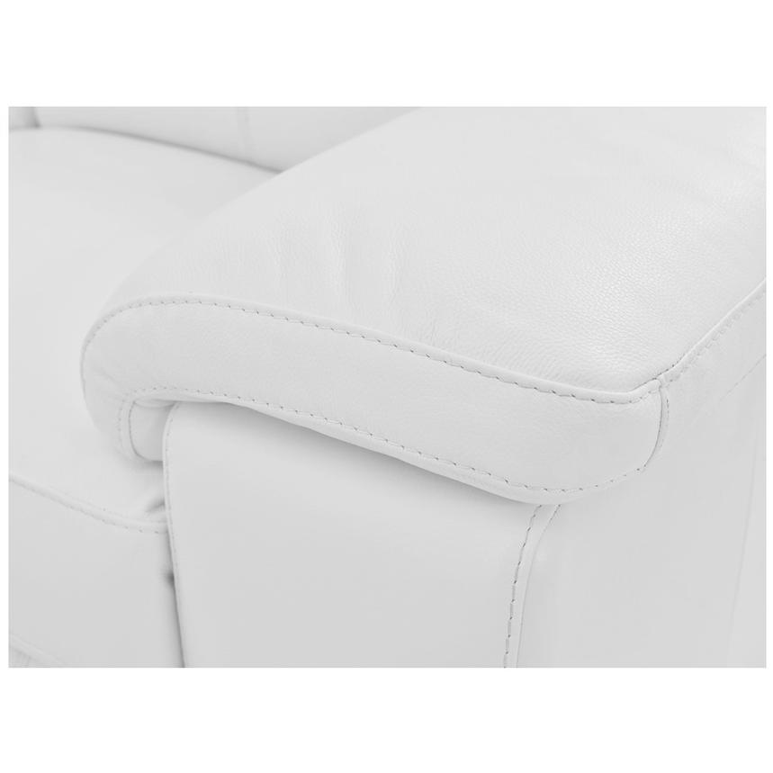 Charlie White Leather Loveseat  alternate image, 8 of 10 images.