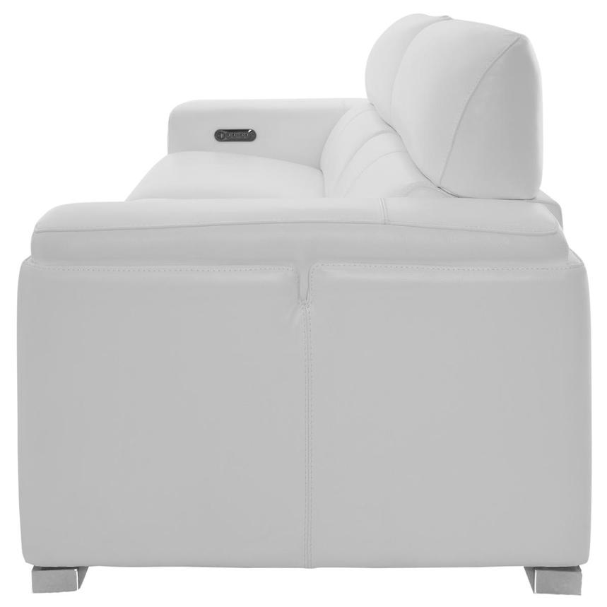Charlette White Leather Power Reclining Sofa  alternate image, 5 of 15 images.