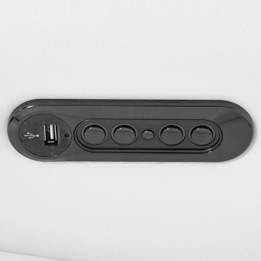 Charlette White Leather Power Reclining Sofa  alternate image, 12 of 15 images.