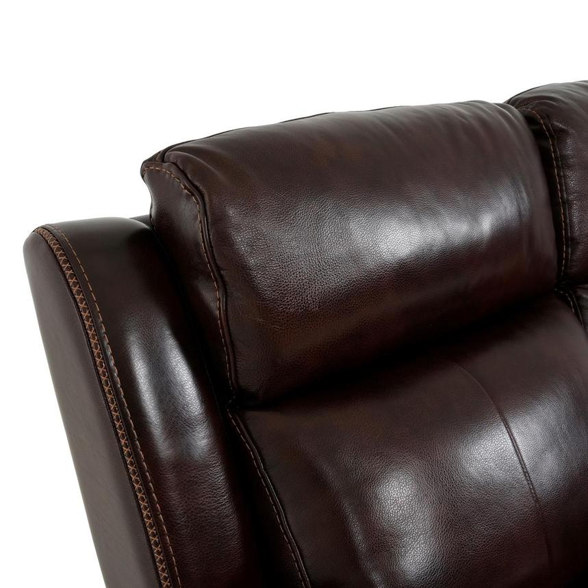 Jake Brown Leather Power Reclining Sofa w/Console  alternate image, 10 of 15 images.