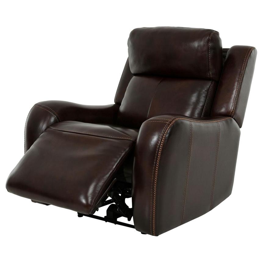 Jake Brown Leather Power Recliner El, Power Recliners Leather