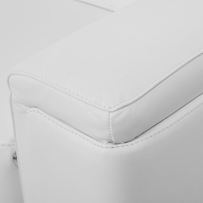 Charlette White Leather Power Reclining Sofa  alternate image, 10 of 14 images.