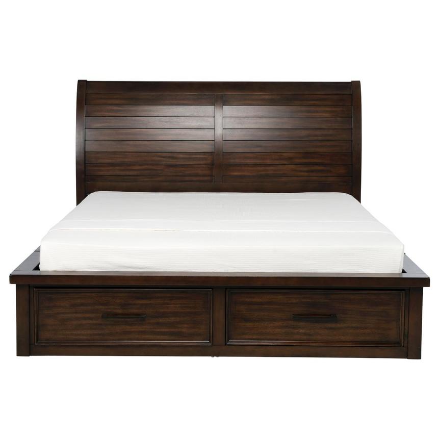 Justin Brown Queen Storage Bed  alternate image, 5 of 10 images.