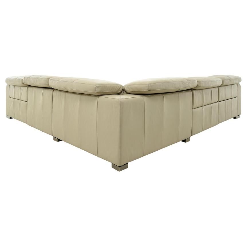 Dolomite Cream Leather Power Reclining Sectional with 5PCS/3PWR  alternate image, 5 of 13 images.
