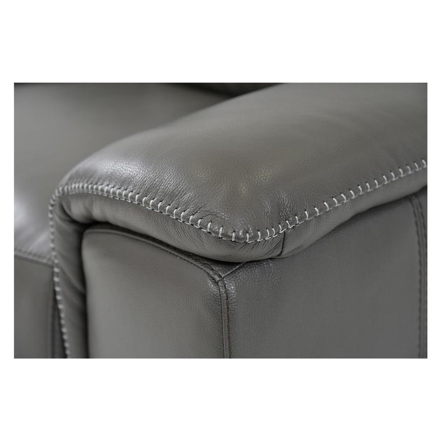 Davis 2.0 Dark Gray Leather Power Reclining Sectional with 7PCS/3PWR  alternate image, 6 of 9 images.