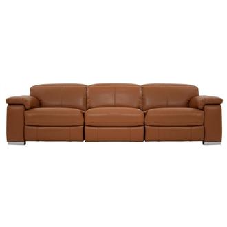 Charlie Tan Oversized Leather Sofa
