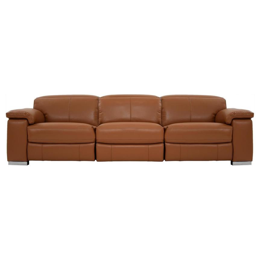Charlie Tan Oversized Leather Sofa El Dorado Furniture