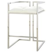 Dixie White/Silver Counter Stool  main image, 1 of 8 images.