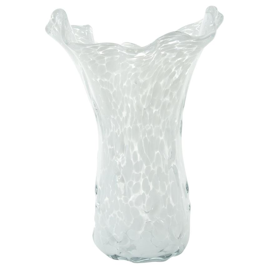 Brianna White Glass Vase  main image, 1 of 5 images.