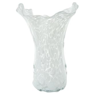Brianna White Glass Vase