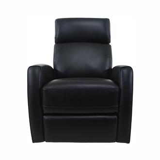Lucca Black Leather Power Recliner