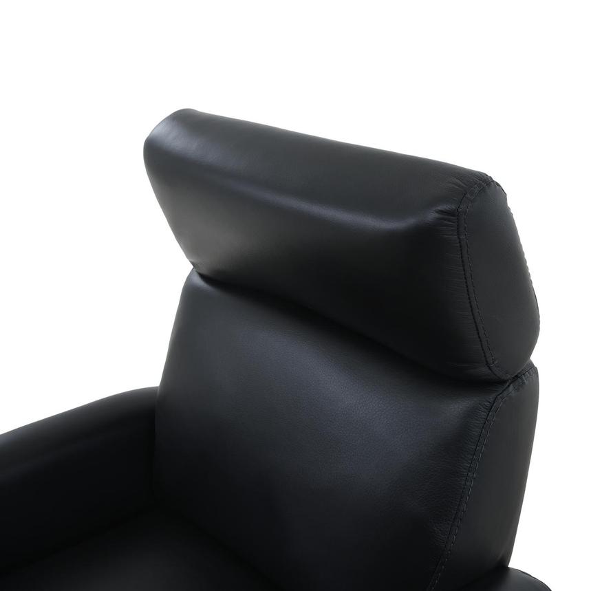 Lucca Black Leather Power Swivel Glider Recliner alternate image, 8 of 10 images.