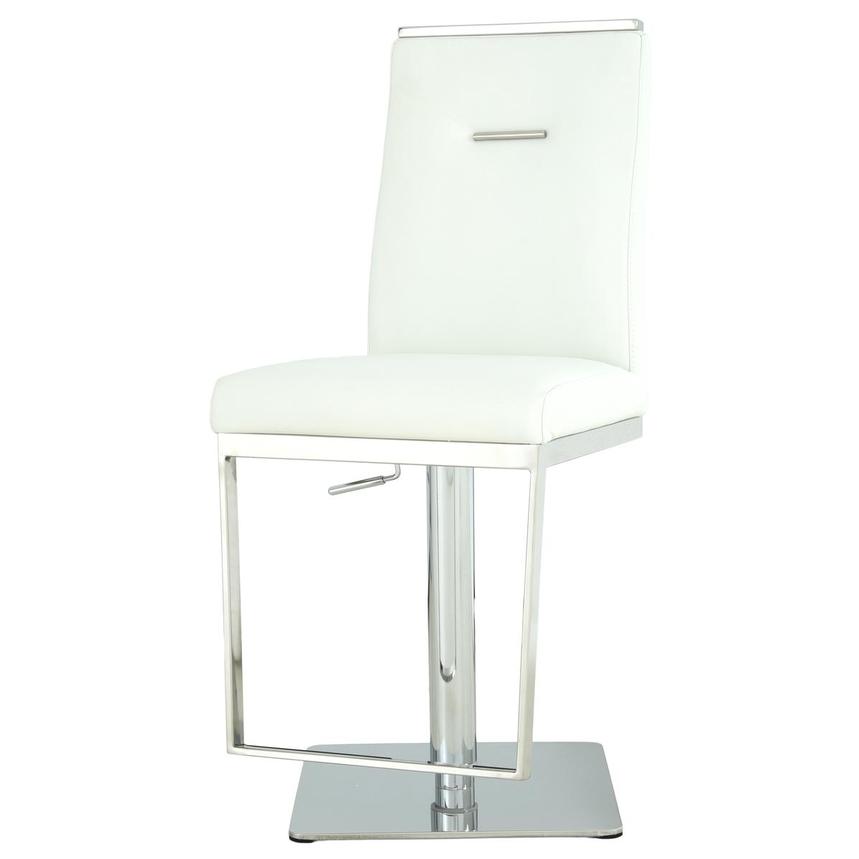 Hyde Leather White Leather Adjustable Stool  alternate image, 4 of 13 images.