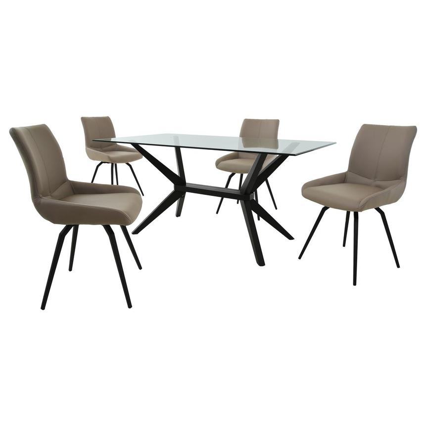 Vista/Nona Taupe 5-Piece Dining Set  main image, 1 of 14 images.