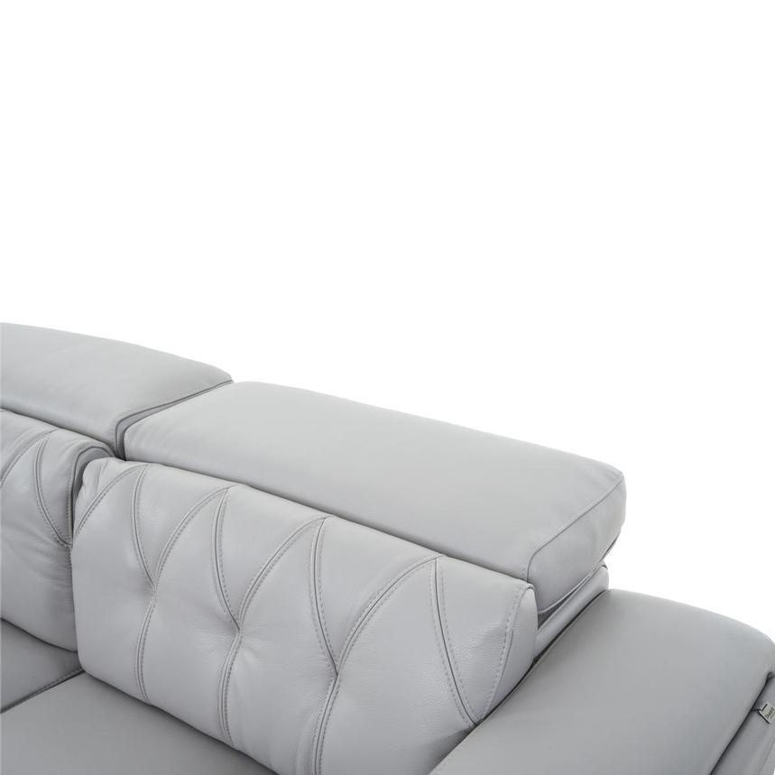 Anchi Silver Leather Power Reclining Sectional with 5PCS/3PWR  alternate image, 7 of 11 images.