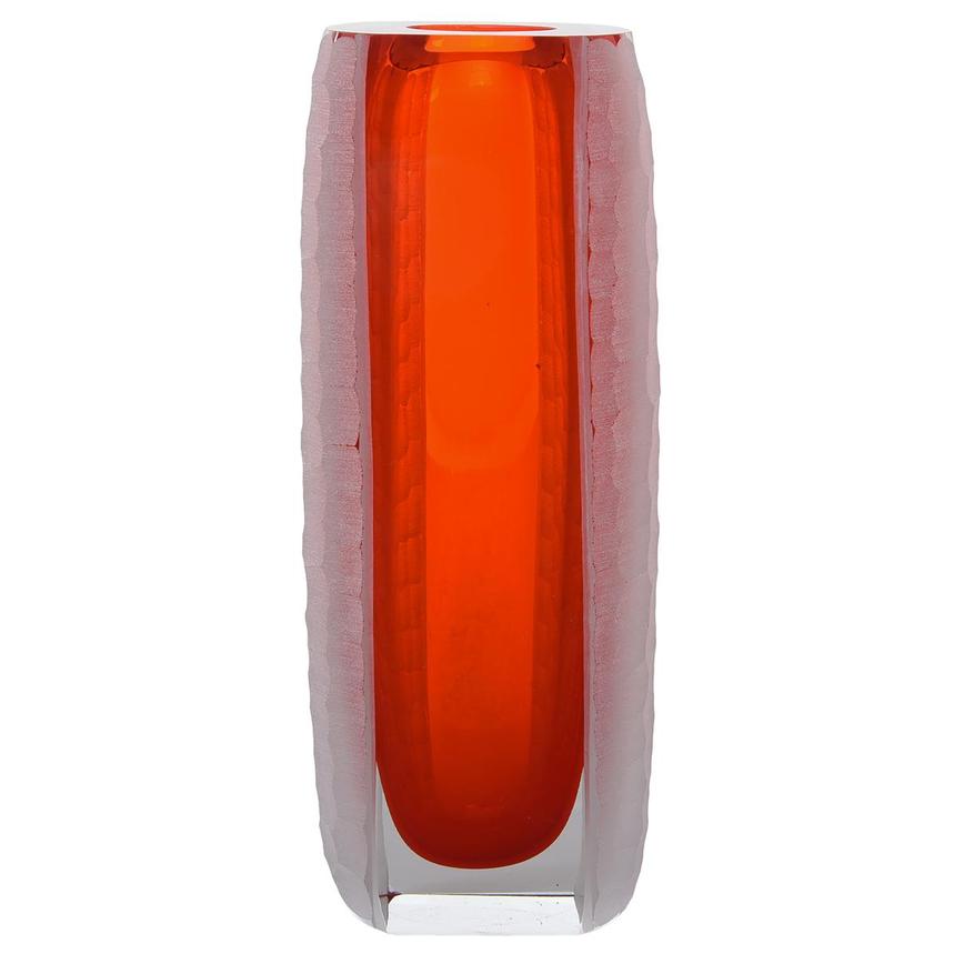 Suki Orange Glass Vase  main image, 1 of 5 images.