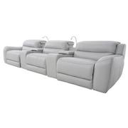 Cosmo II Home Theater Leather Seating with 5PCS/2PWR  alternate image, 3 of 23 images.