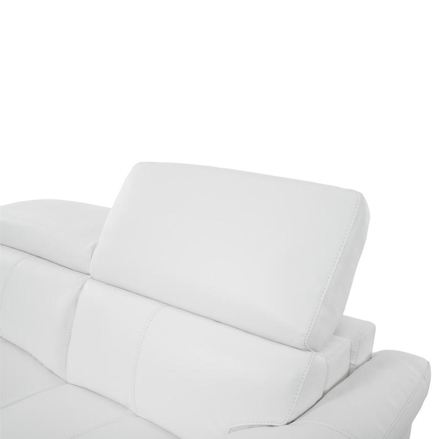 Gabrielle White Leather Power Reclining Loveseat  alternate image, 6 of 11 images.