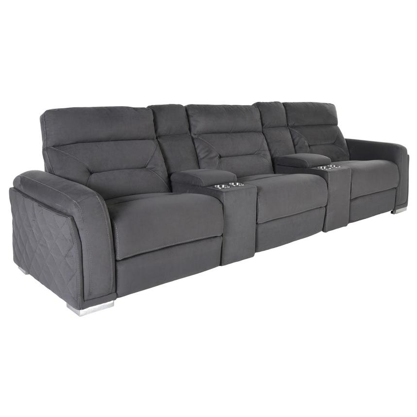Kim Gray Home Theater Seating with 5PCS/3PWR  alternate image, 3 of 8 images.