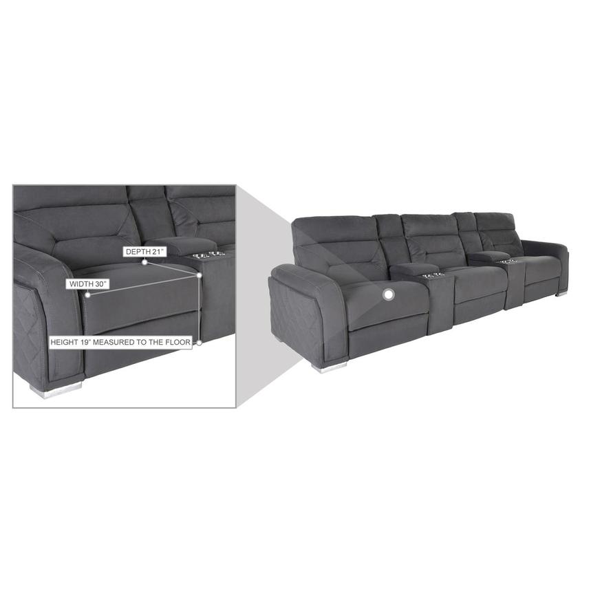 Kim Gray Home Theater Seating with 5PCS/3PWR  alternate image, 8 of 8 images.