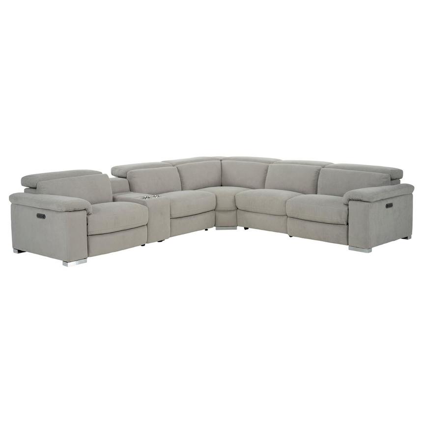 Karly Light Gray Power Reclining Sectional with 6PCS/2PWR  main image, 1 of 11 images.