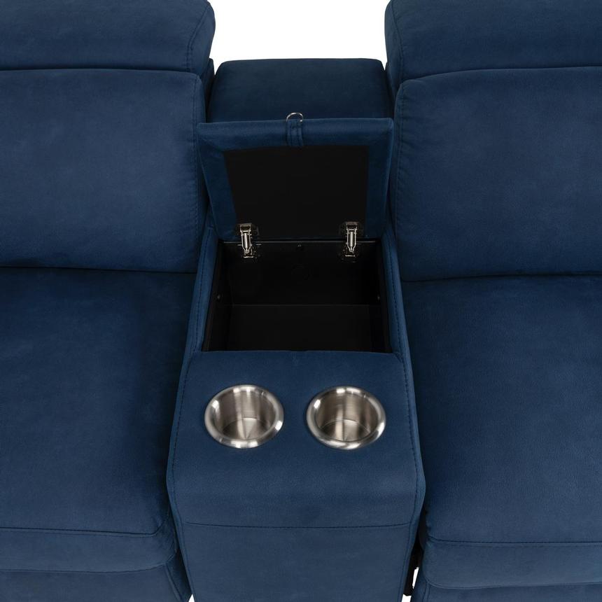 Karly Blue Power Reclining Sectional with 6PCS/2PWR alternate image, 4 of 10 images.