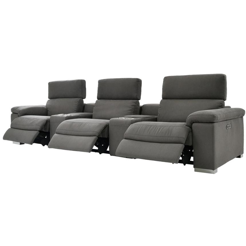 Karly Dark Gray Home Theater Seating  alternate image, 3 of 10 images.