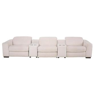 Jameson Cream Home Theater Seating with 5PCS/3PWR