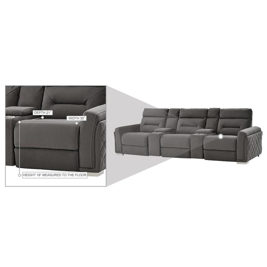 Kim Gray Home Theater Seating with 5PCS/3PWR  alternate image, 12 of 12 images.