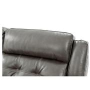 Stallion Gray Leather Power Reclining Sectional with 5PCS/2PWR  alternate image, 6 of 9 images.