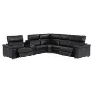 Charlie Black Leather Power Reclining Sectional with 6PCS/2PWR  alternate image, 2 of 12 images.