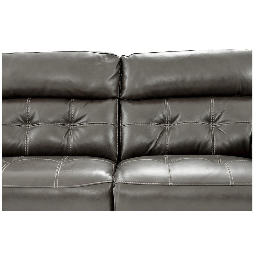 Stallion Gray Leather Power Reclining Sectional with 6PCS/2PWR  alternate image, 6 of 10 images.