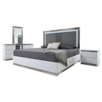 Shiplap Gray Lighted Queen Size Bedroom Set – My Furniture Place